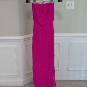 Lilly Pulitzer Pink Lace Maxi Dress